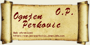 Ognjen Perković vizit kartica